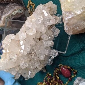 Pink lithium lemurian RARE FUNKIN Crystal cluster!!! 😲